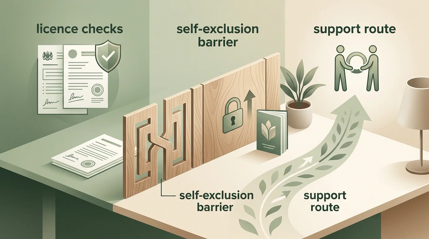 Calm boundary between licence checks, self-exclusion and safer choices