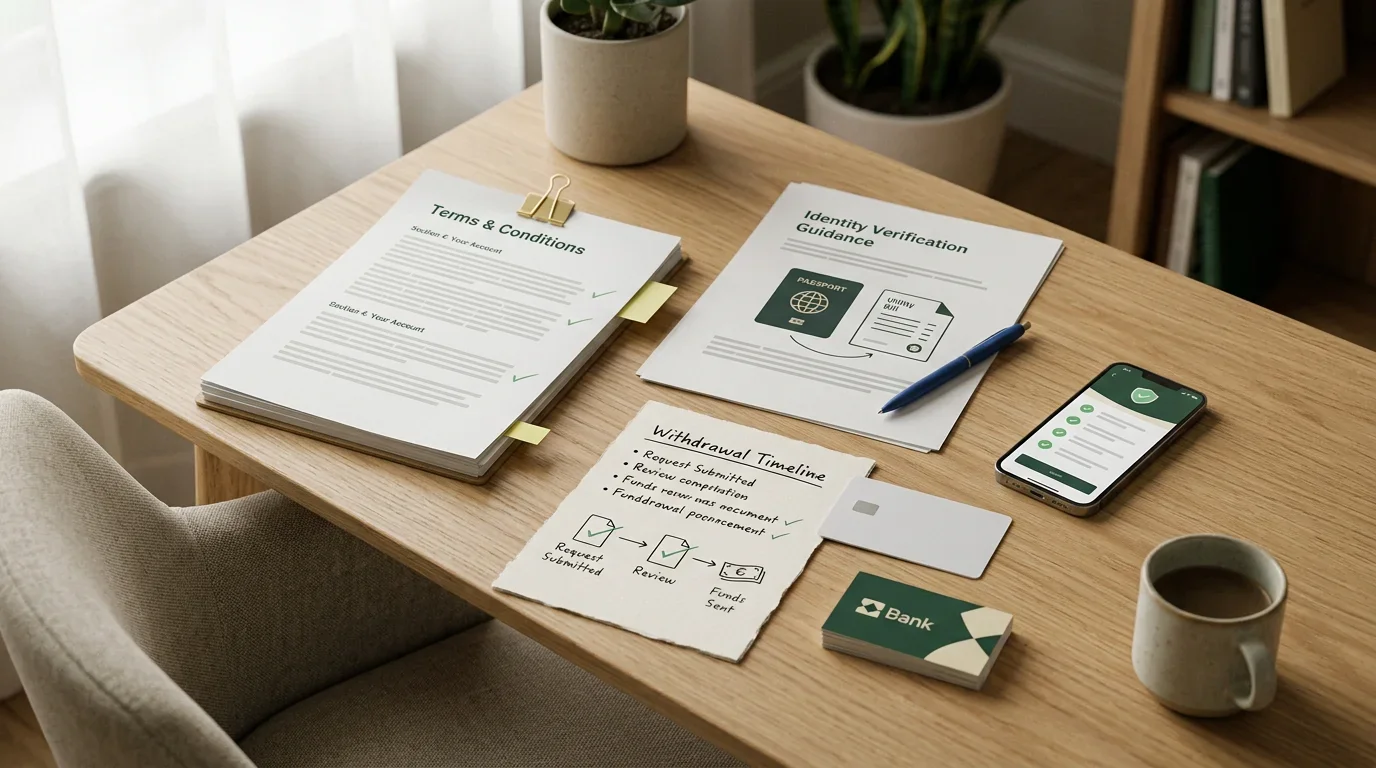 Account documents arranged for careful terms and identity checks